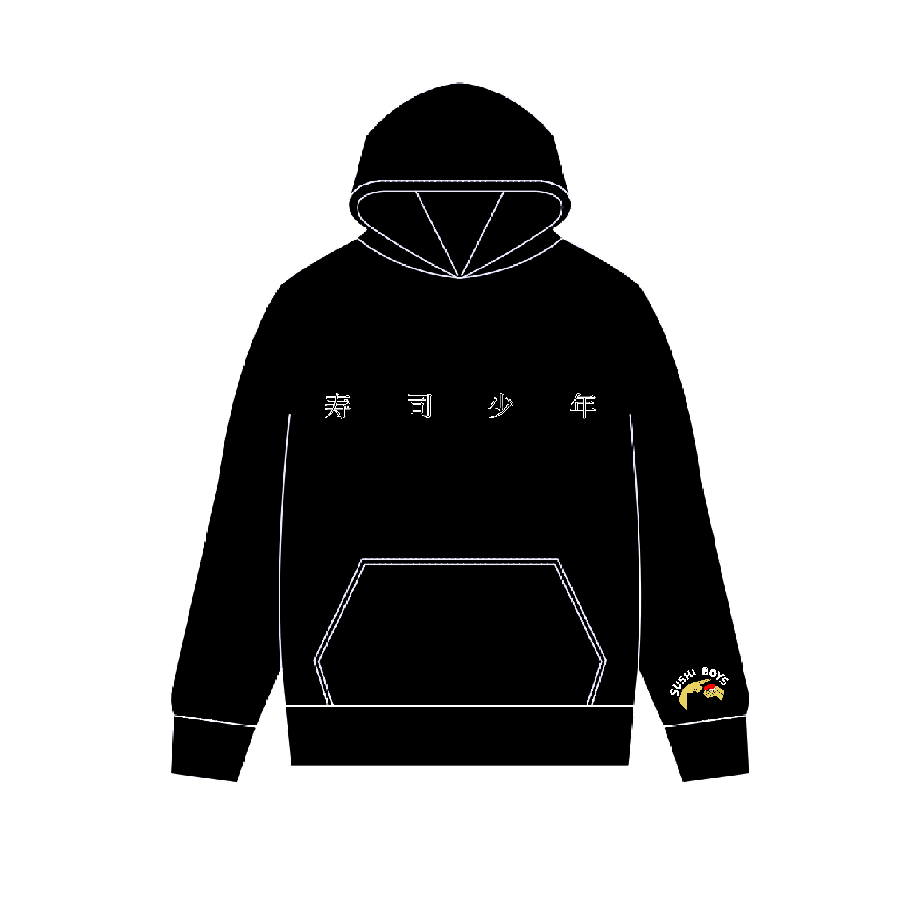 寿司少年HOODIE(black)