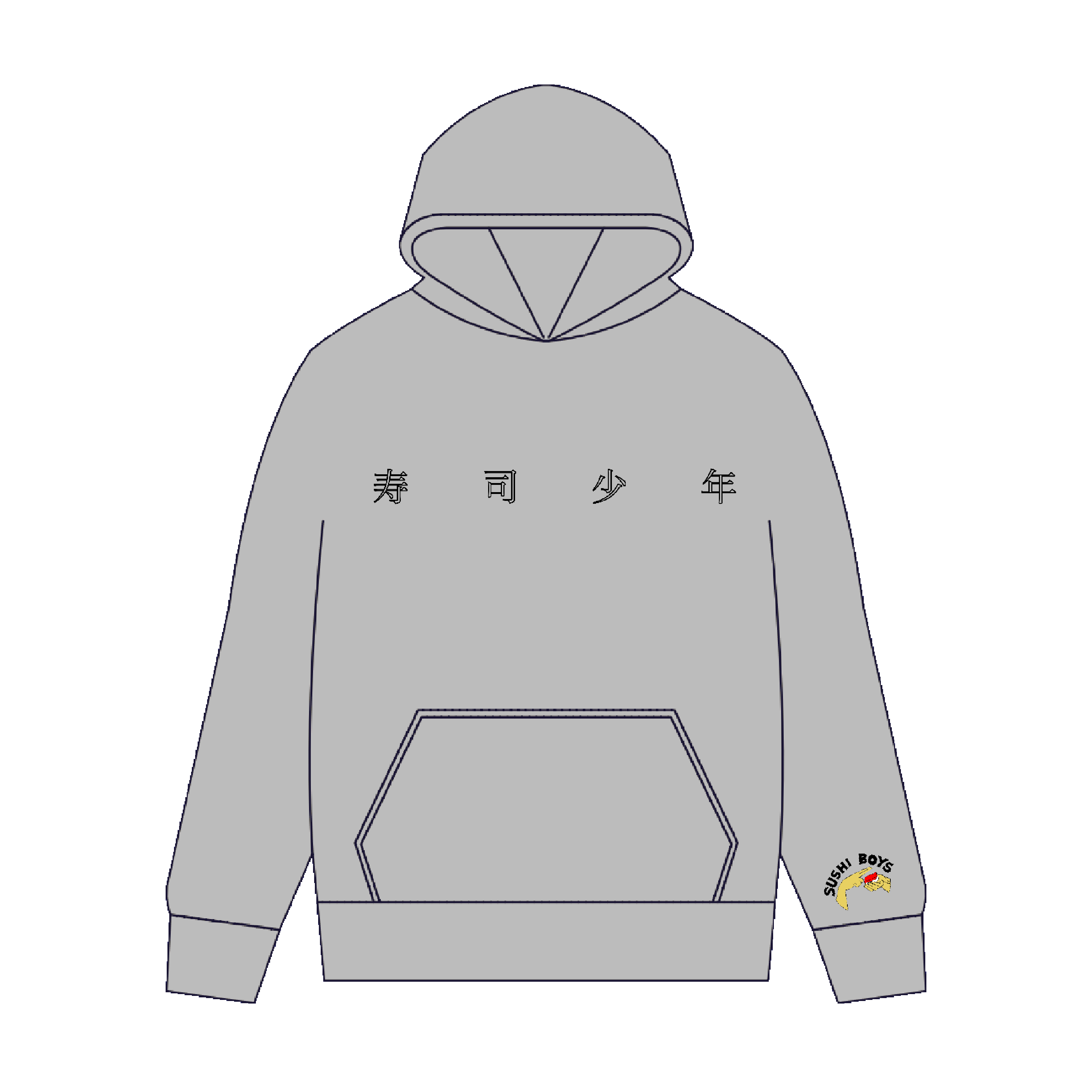寿司少年HOODIE(gray)