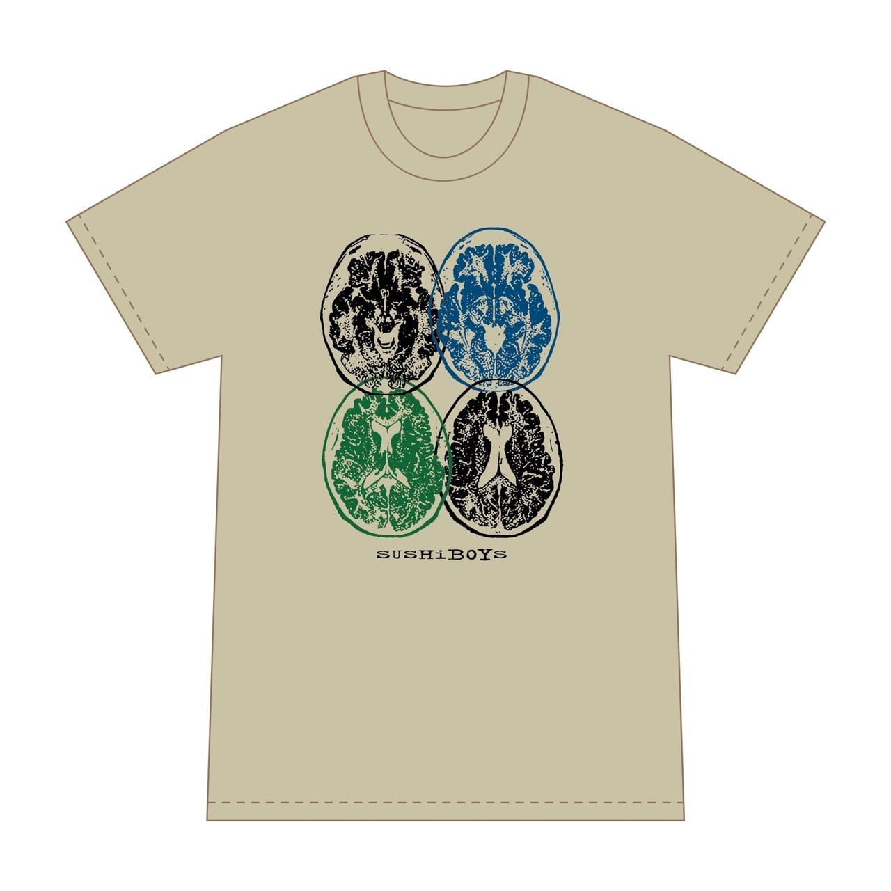 SUSHIBOYS 脳みそ T-shirt (beige)