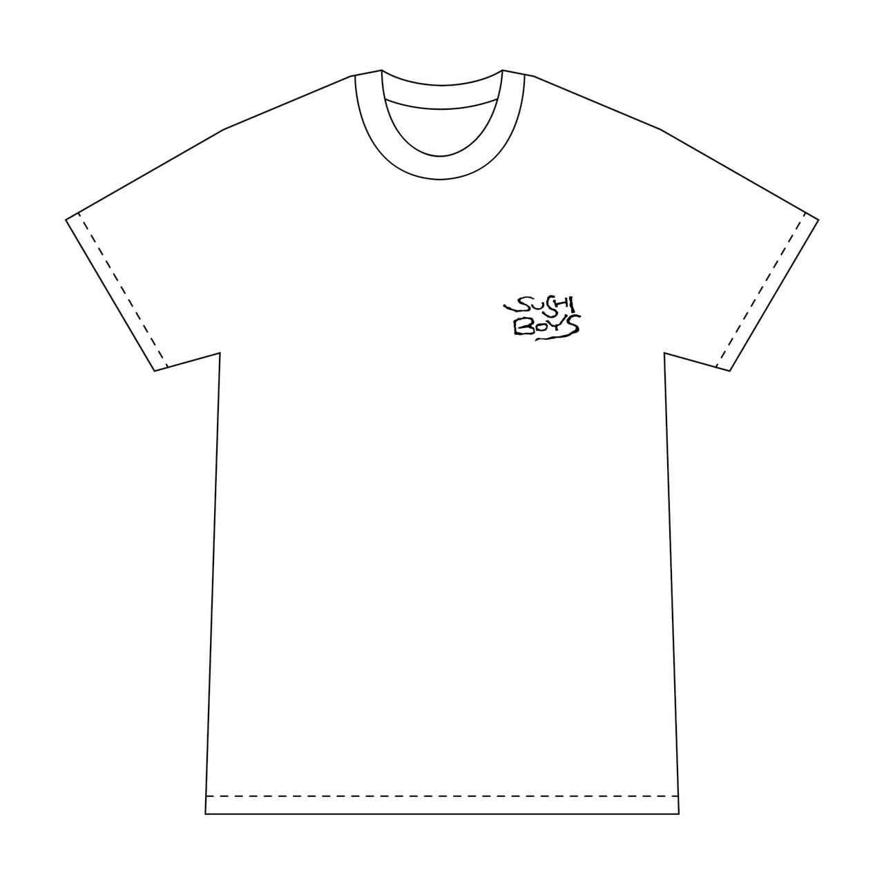SUSHIBOYS Name T-shrirt (white)